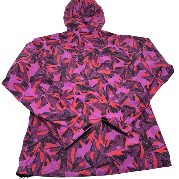 The North Face Jacket Womens Medium Purple Pink Hooded Full Zip Windbreaker Rain - Picture 2 of 8